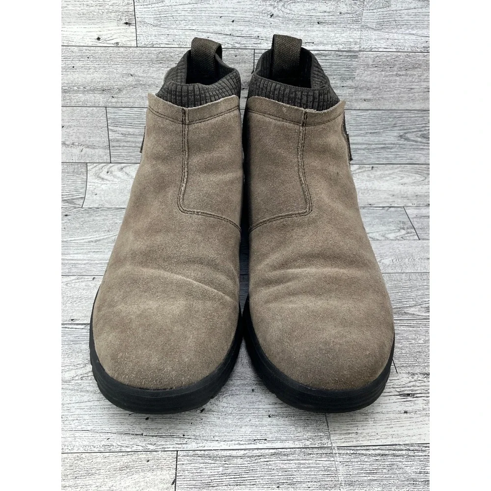 Hey Dude Scott Suede Fossil Men Chelsea‎ Boots Size 10 Slip On Brown 112384962